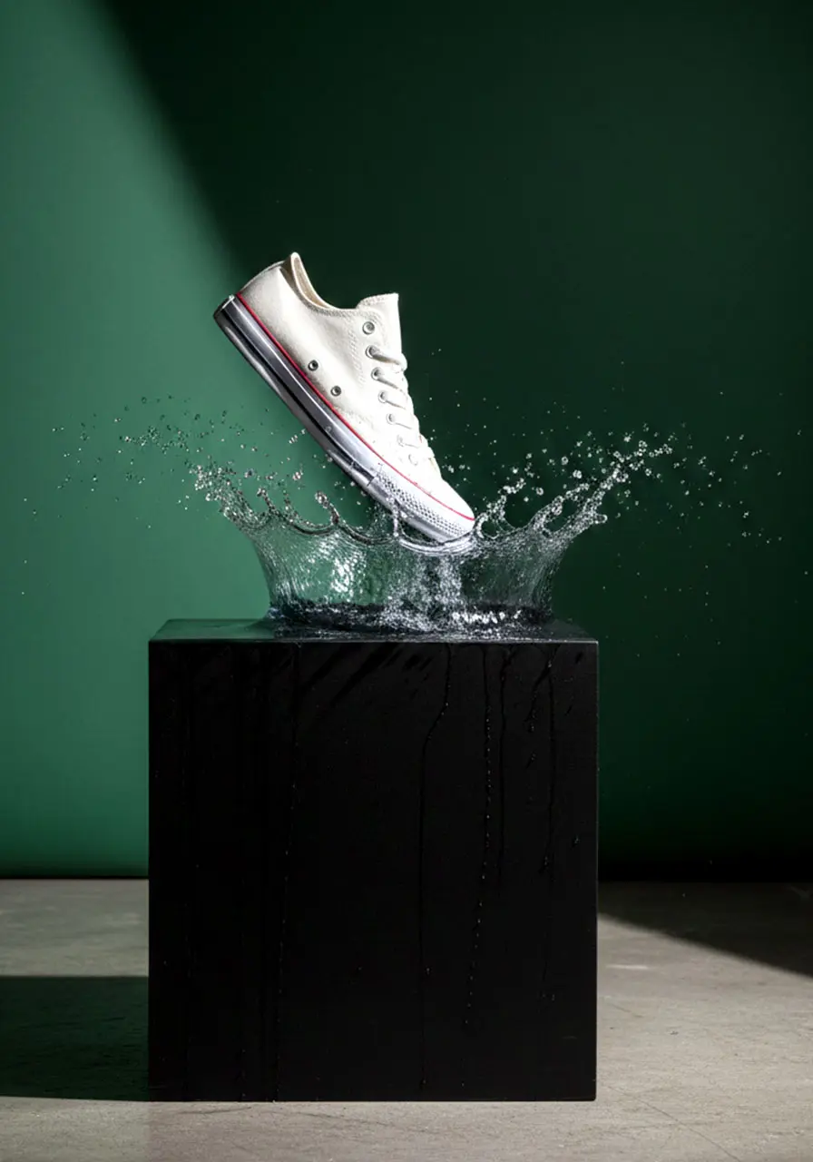 Image of a red dress on white background